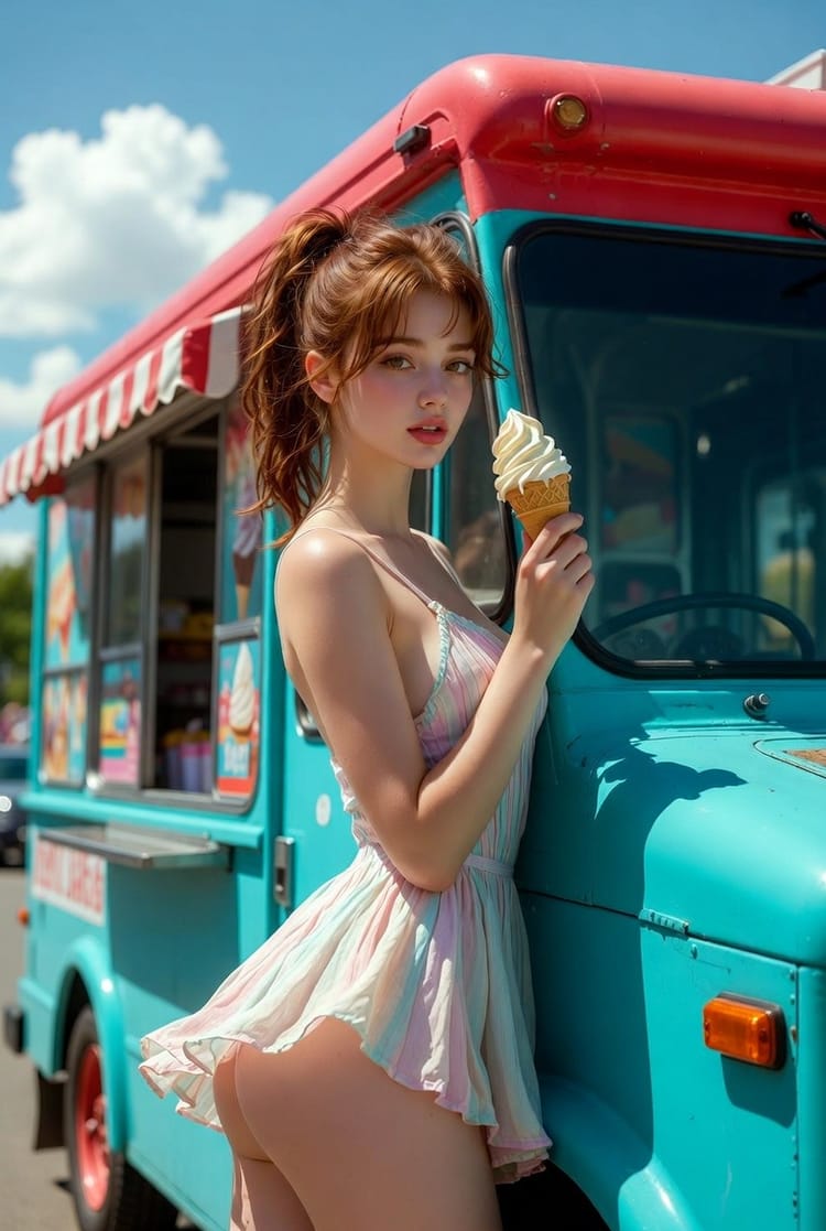 Lumi with her Ice Cream!