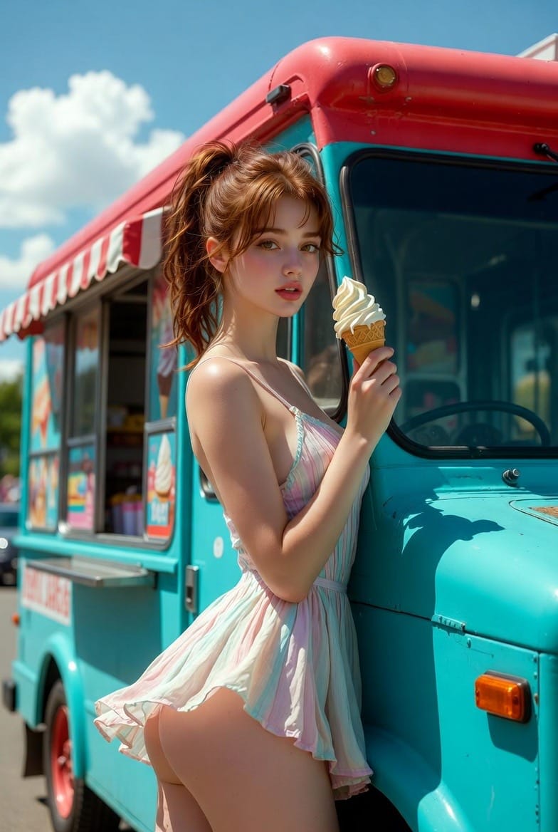 Lumi with her Ice Cream!