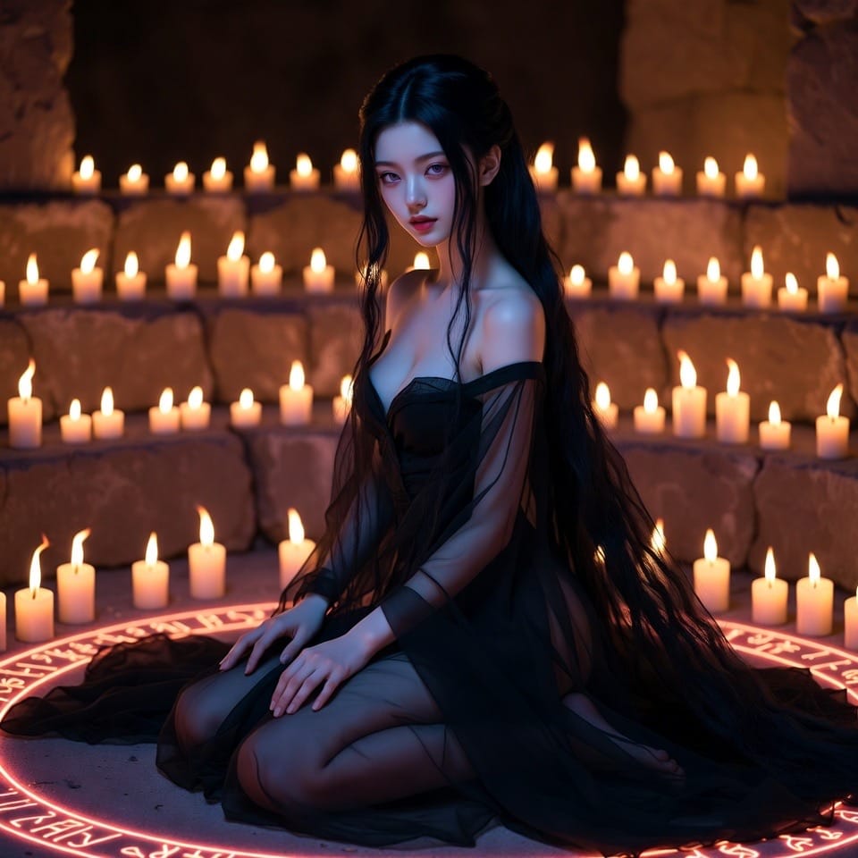 Lyrielle in the Candlelit Abyss